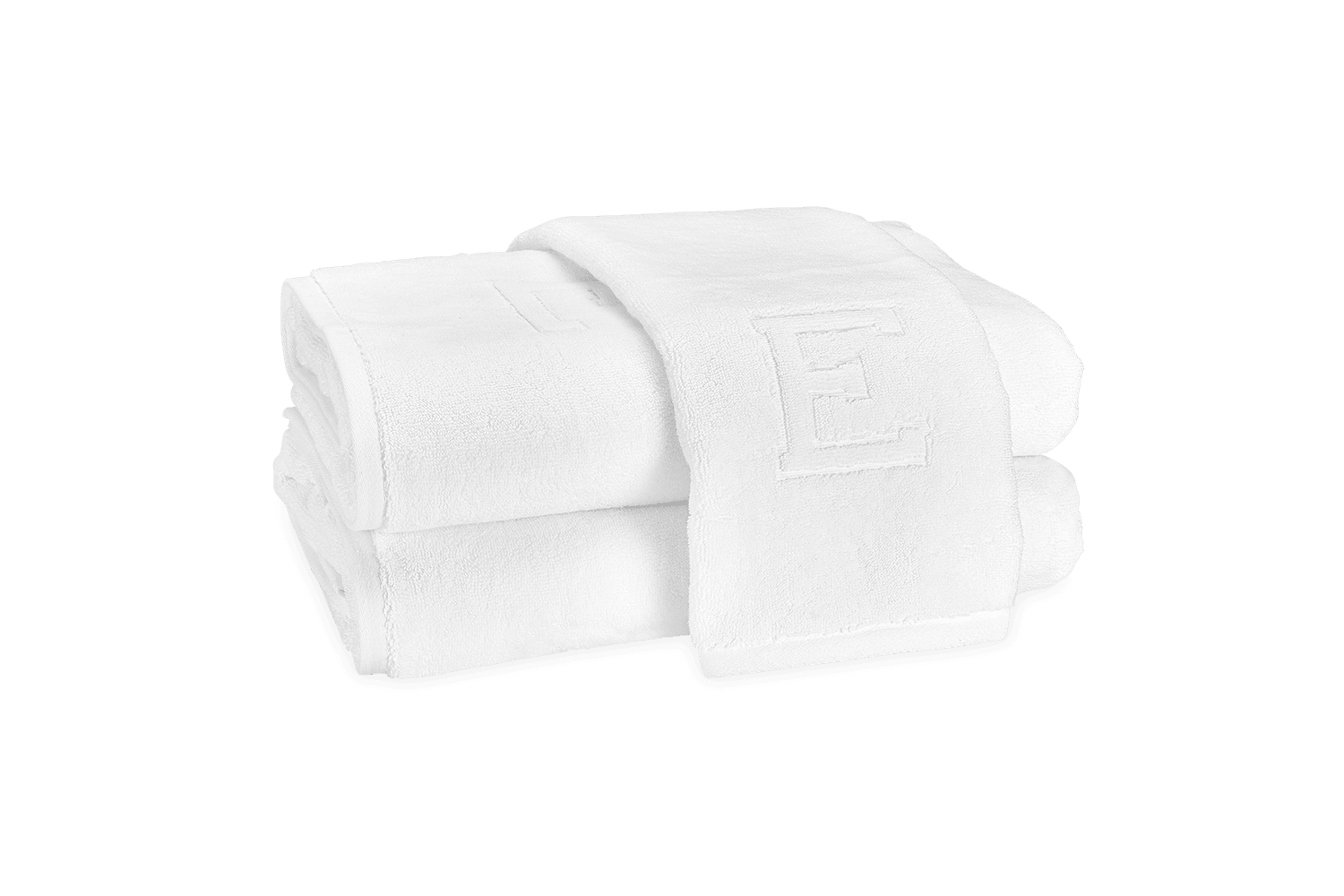 Auberge Monogrammed Fingertip Towel - Elegant Linen
