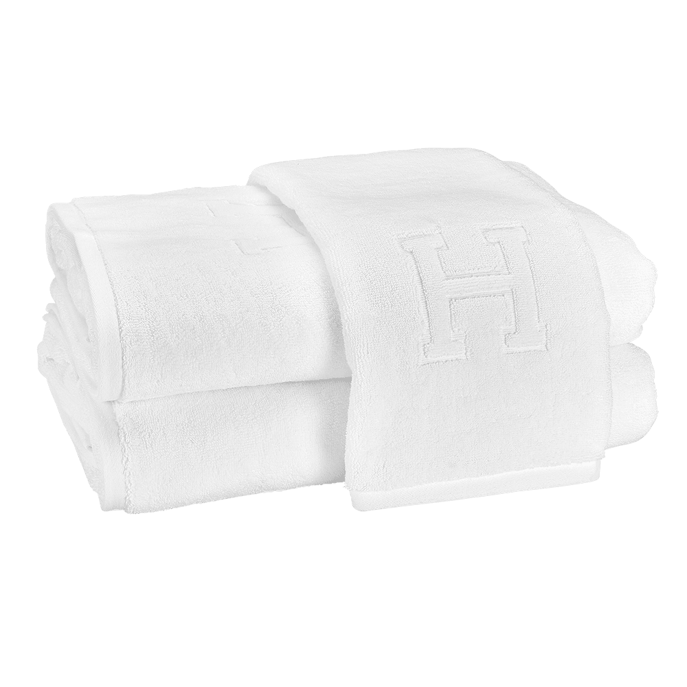 Auberge Monogrammed Fingertip Towel - Elegant Linen