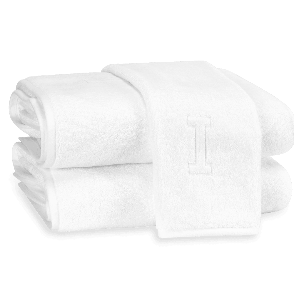 Auberge Monogrammed Fingertip Towel - Elegant Linen