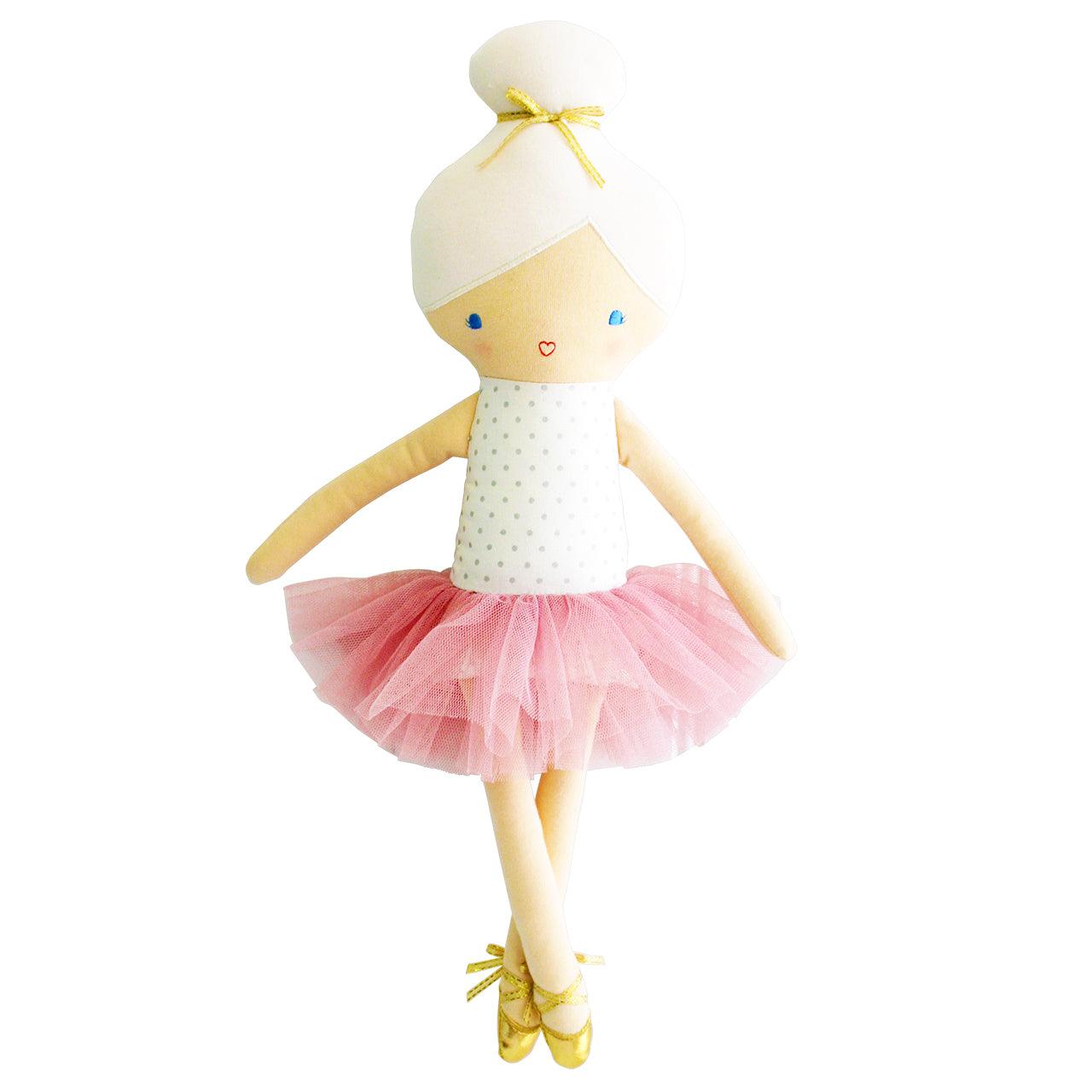 Betty Ballerina 43cm Silver Blush - Elegant Linen