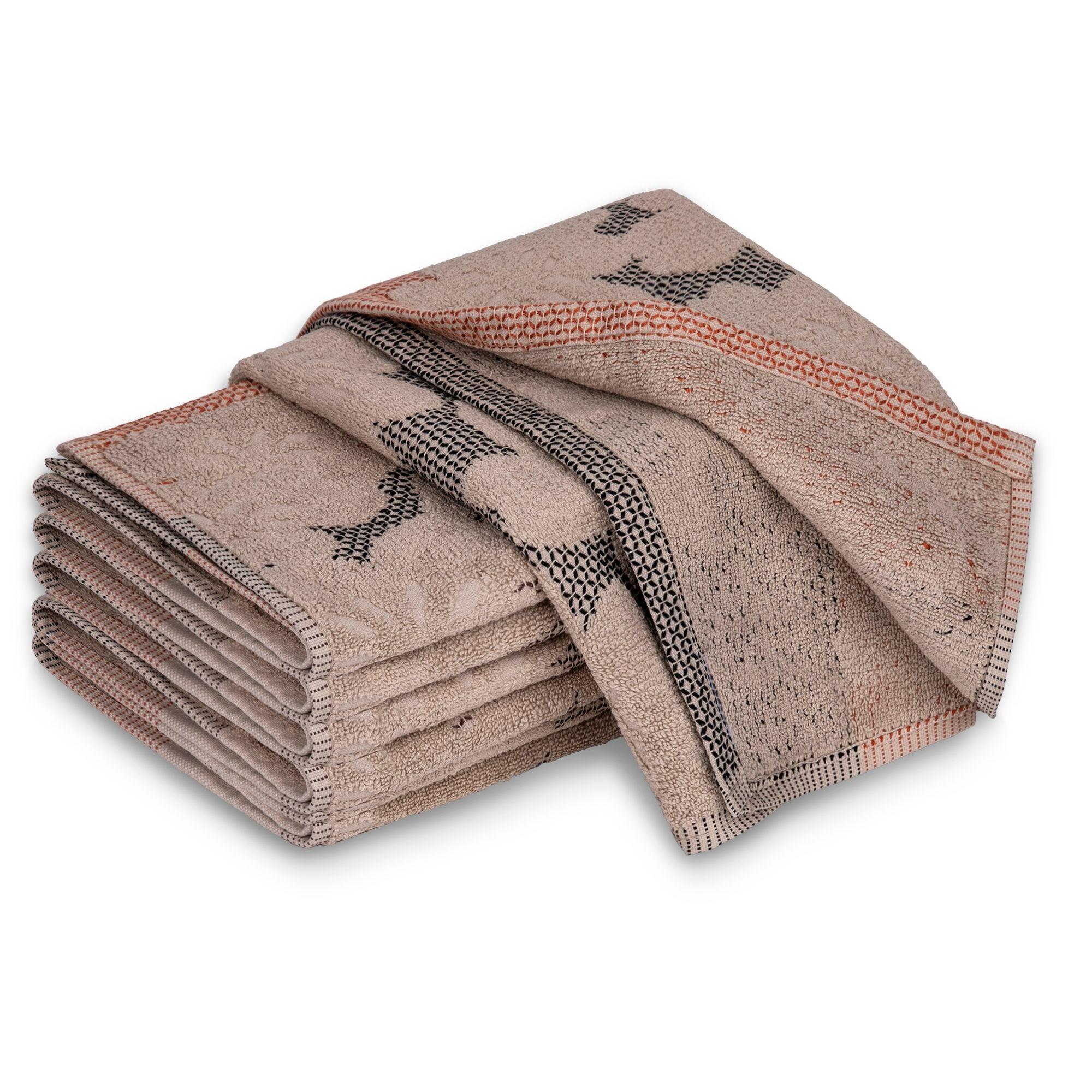 Blossom Beige Hand Towel - Elegant Linen