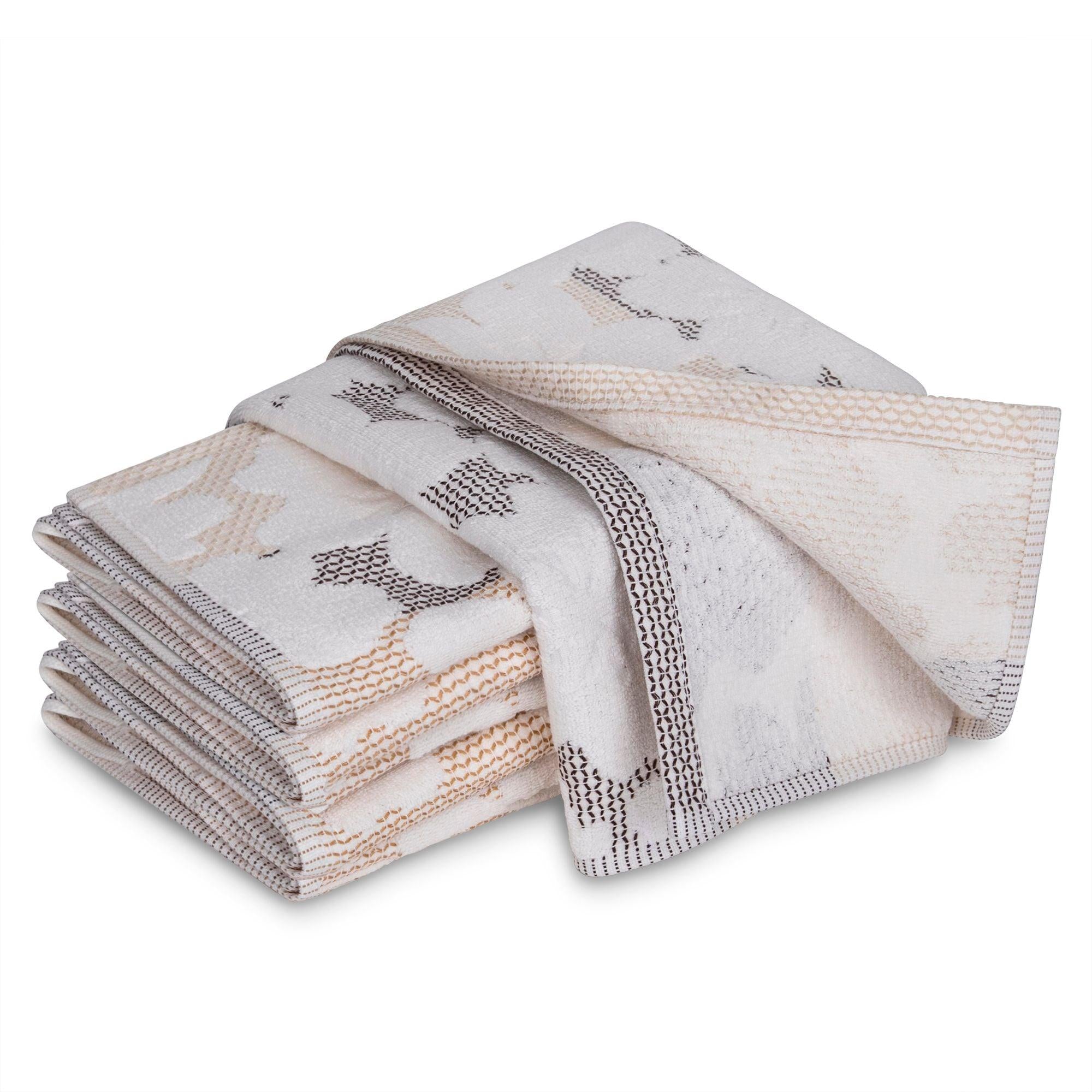Blossom White Hand Towel - Elegant Linen