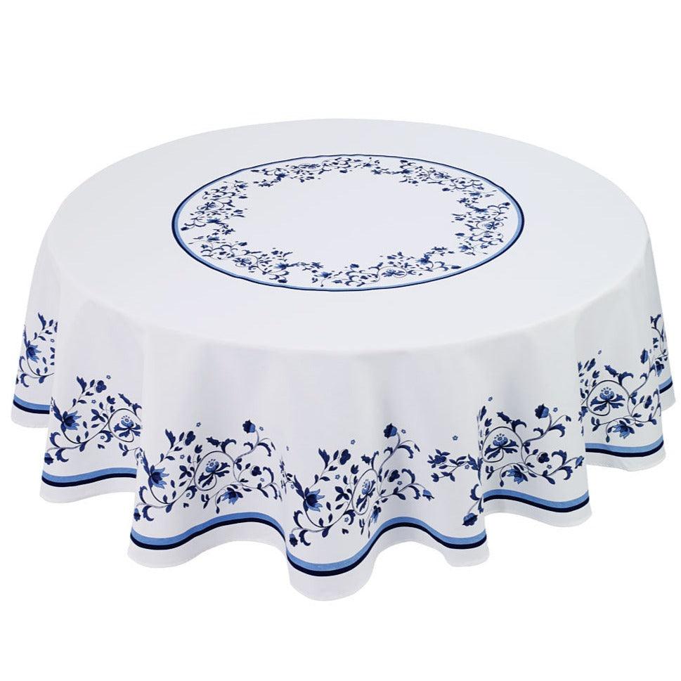 Blue Portofino Tablecloth - Elegant Linen