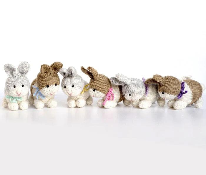 Bunnies with Bows Ornaments-set of 6 - Elegant Linen