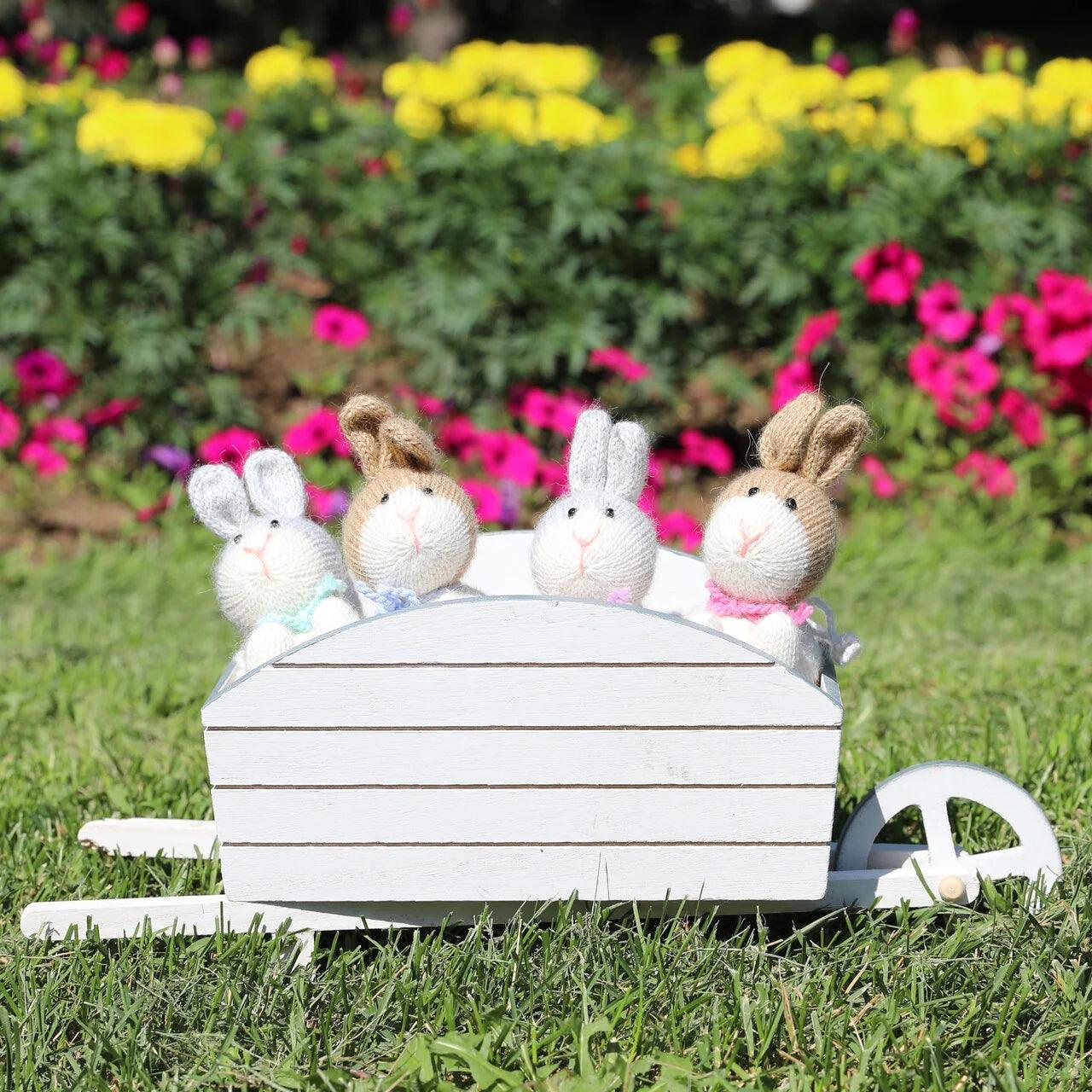 Bunnies with Bows Ornaments-set of 6 - Elegant Linen