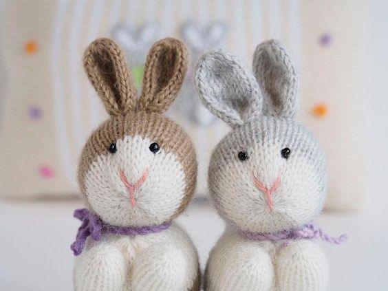 Bunnies with Bows Ornaments-set of 6 - Elegant Linen