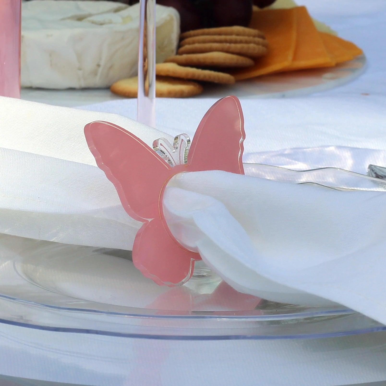 Butterfly Napkin Rings - Elegant Linen