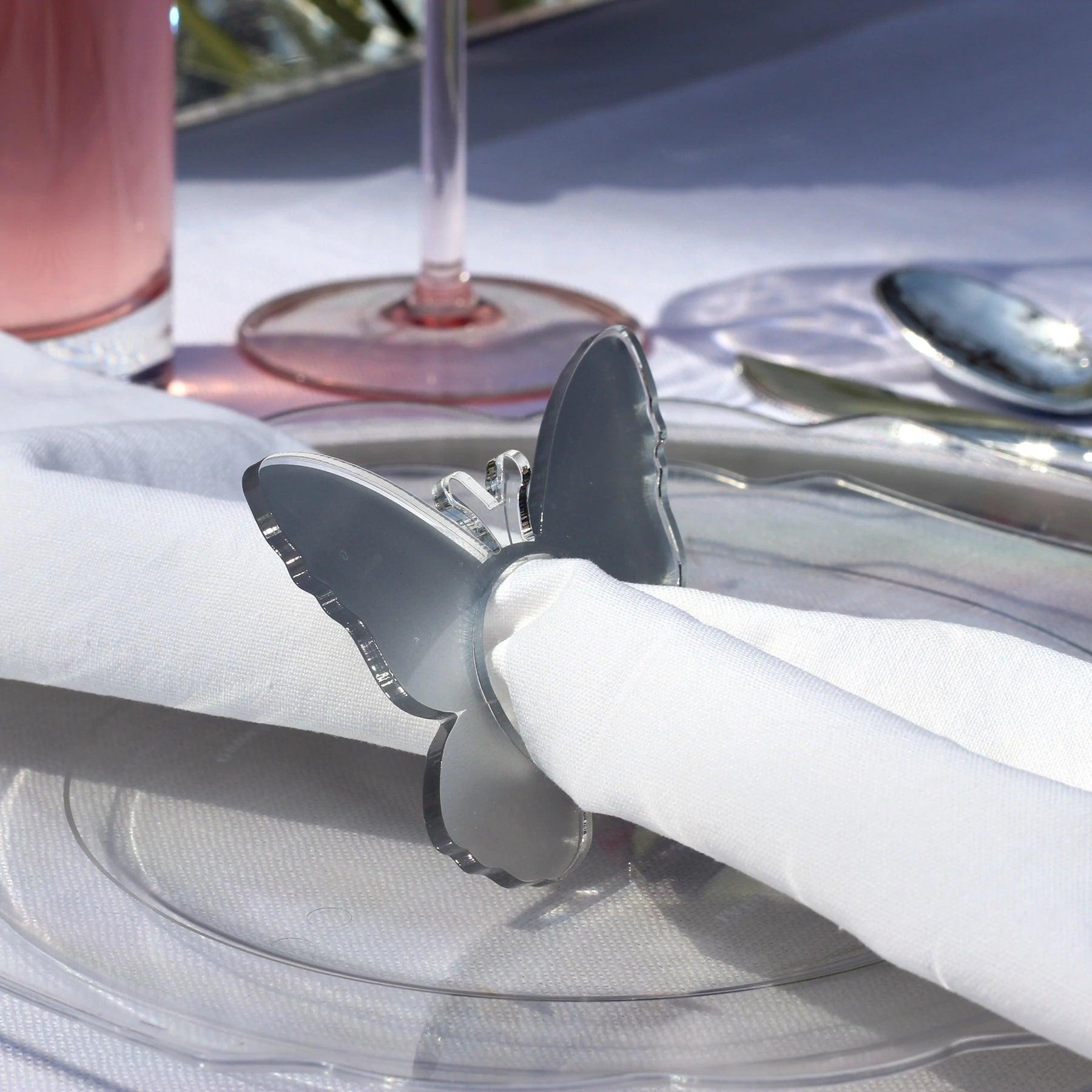 Butterfly Napkin Rings - Elegant Linen