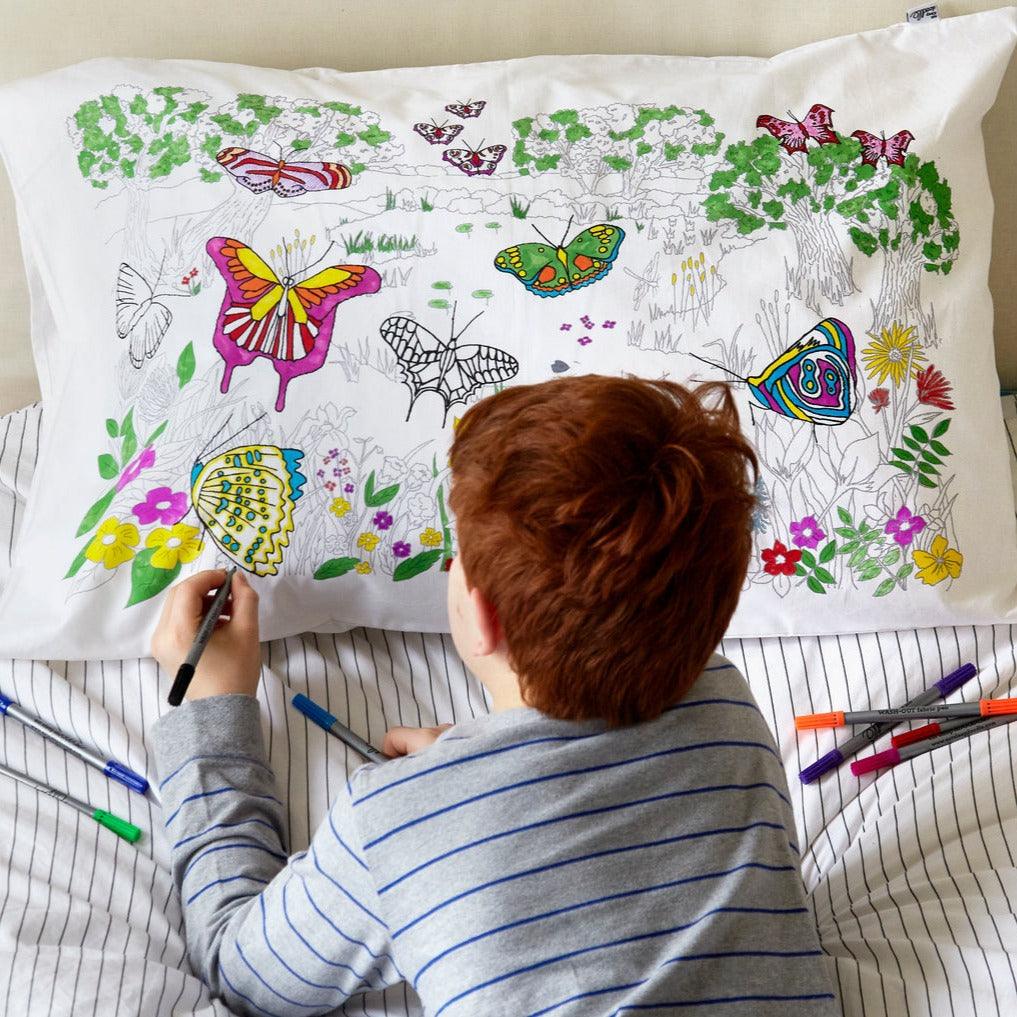 Butterfly Pillowcase - Elegant Linen