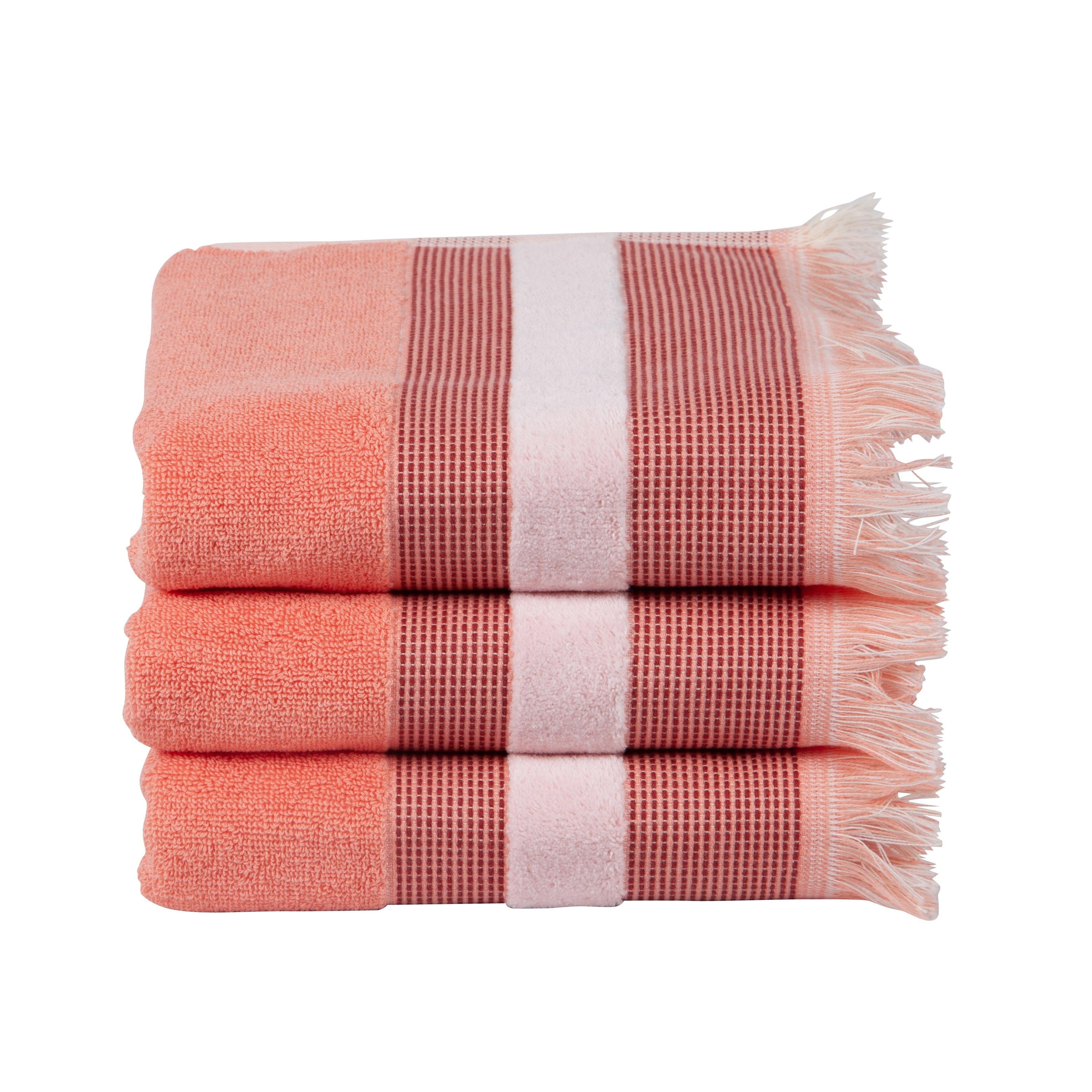 Salmon pink online towels