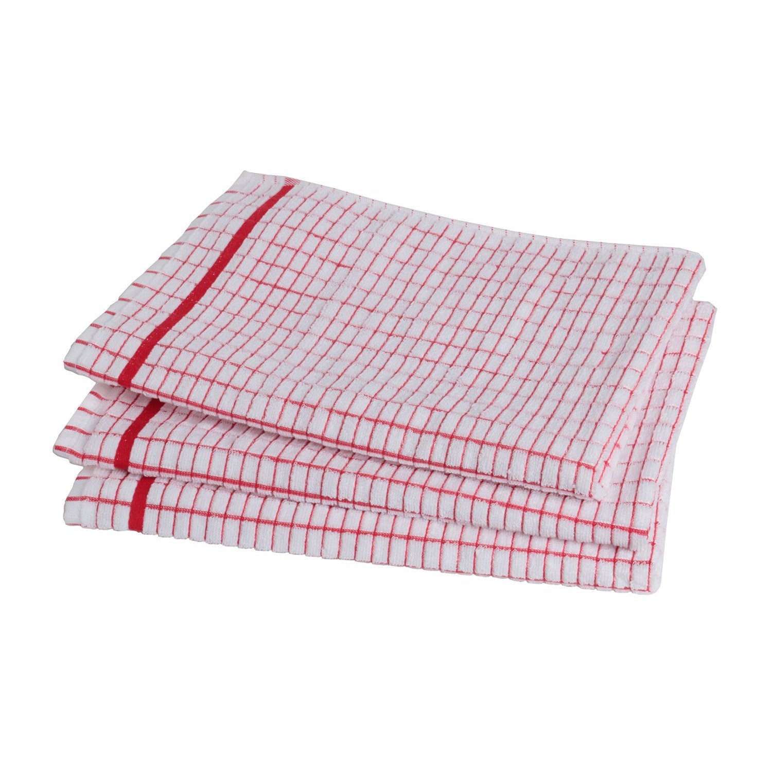 European Art Checkered Design Cotton Dish Towels