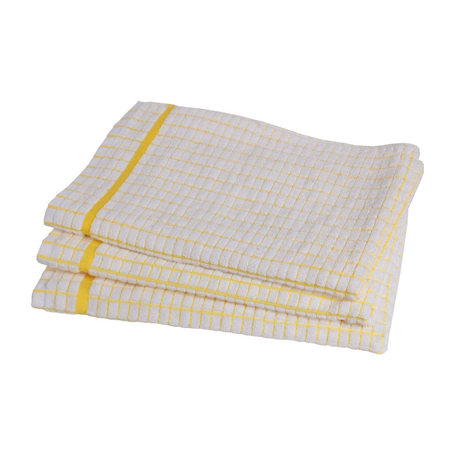European Art Checkered Design Cotton Dish Towels