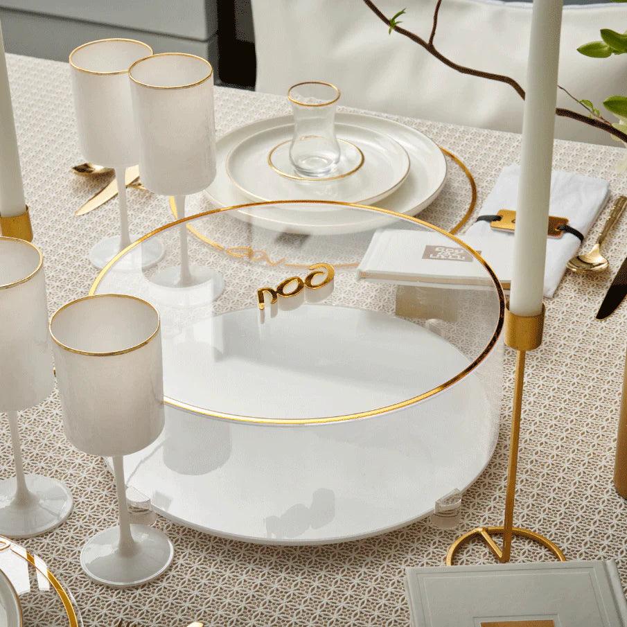 Classic Matzah Box - Elegant Linen