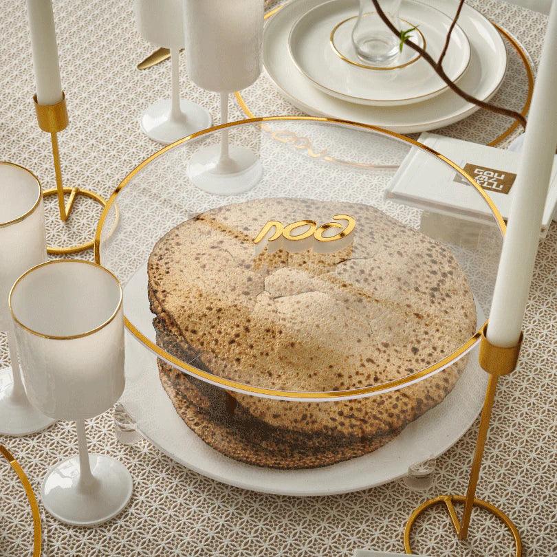 Classic Matzah Box - Elegant Linen