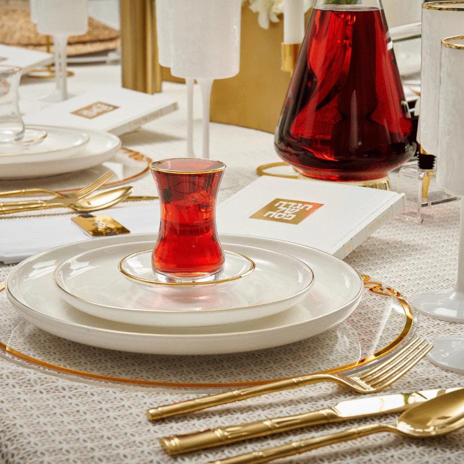 Classic Pesach Chargers - Elegant Linen