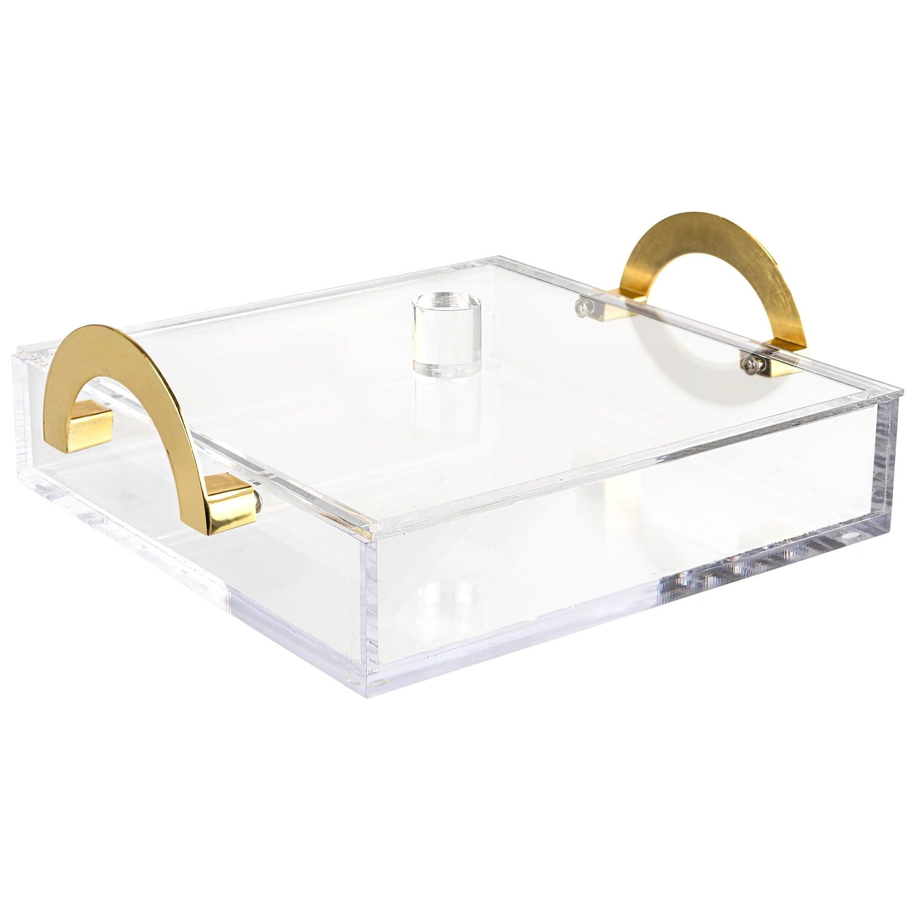 Cover For Luxe Square Tray - Elegant Linen