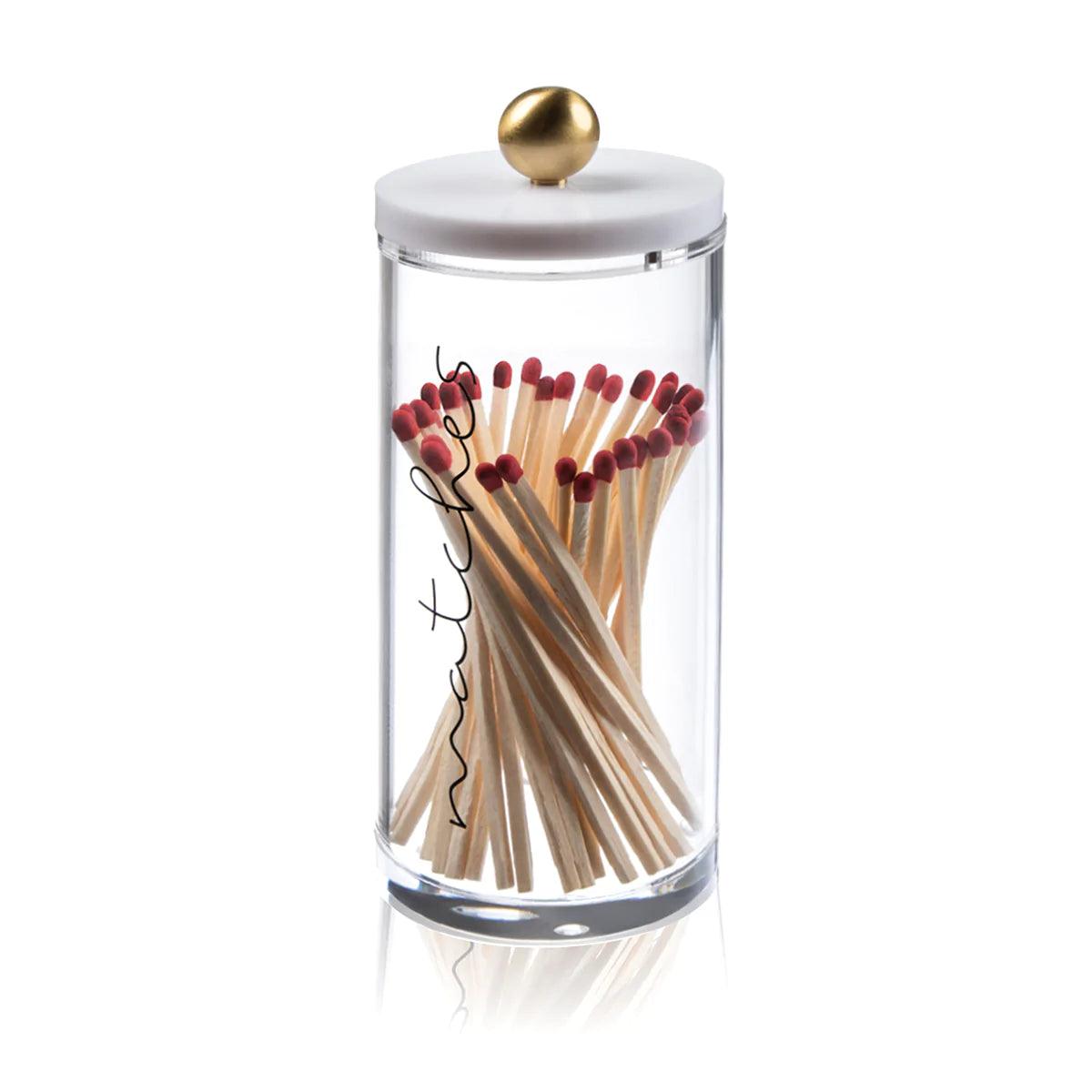 Cylinder Match Holder - Elegant Linen