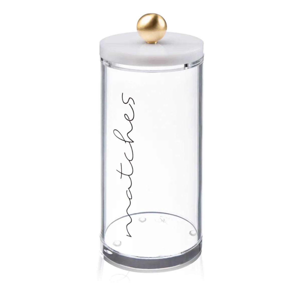 Cylinder Match Holder - Elegant Linen