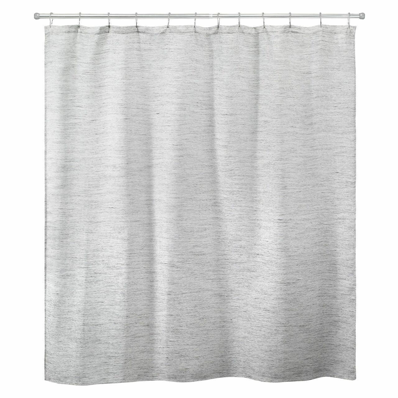 Dakota Stripe Shower Curtain - Elegant Linen