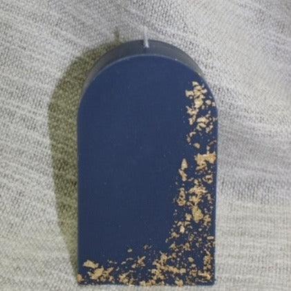 Dome Havdalah Candle with Metallic Flecks - Elegant Linen