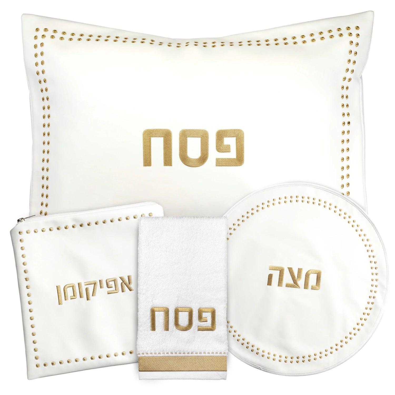 Dot Border Pesach Set - Elegant Linen