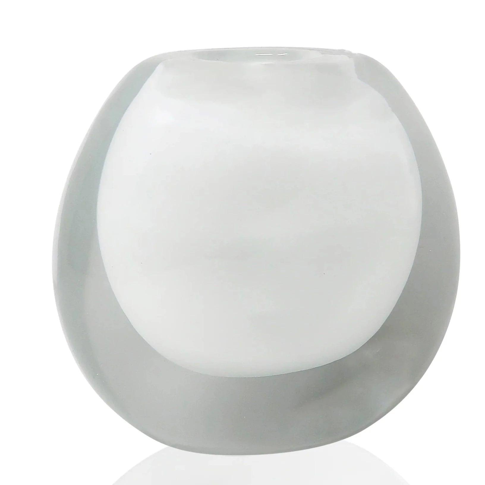 Double Wall Crystal Vase With White Inner - Elegant Linen