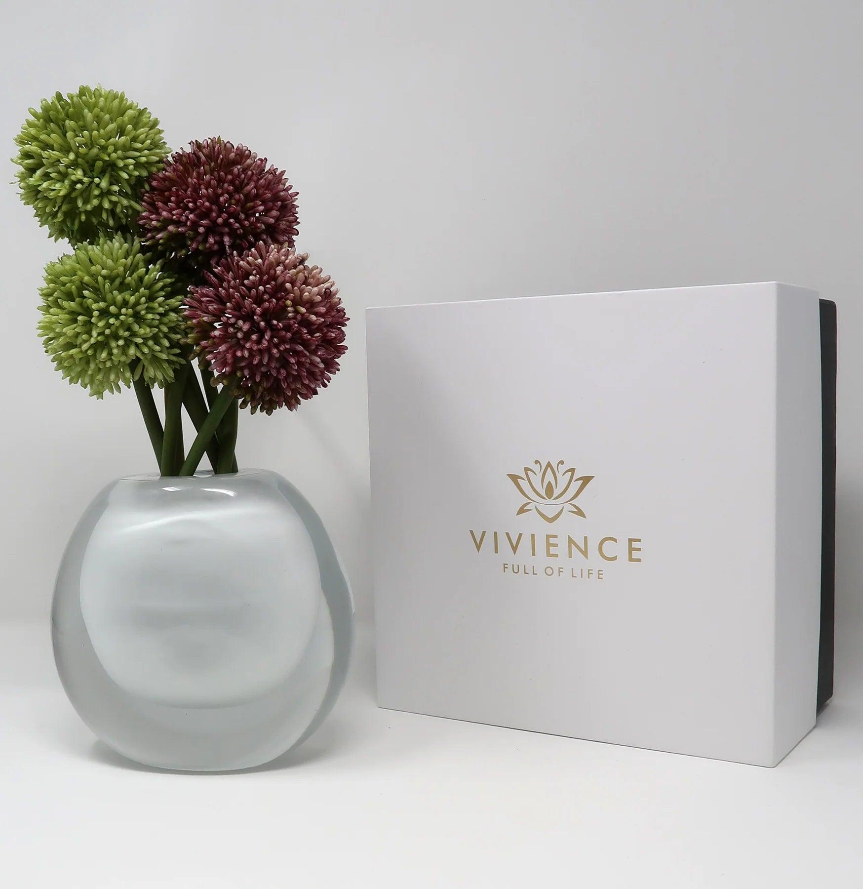 Double Wall Crystal Vase With White Inner - Elegant Linen
