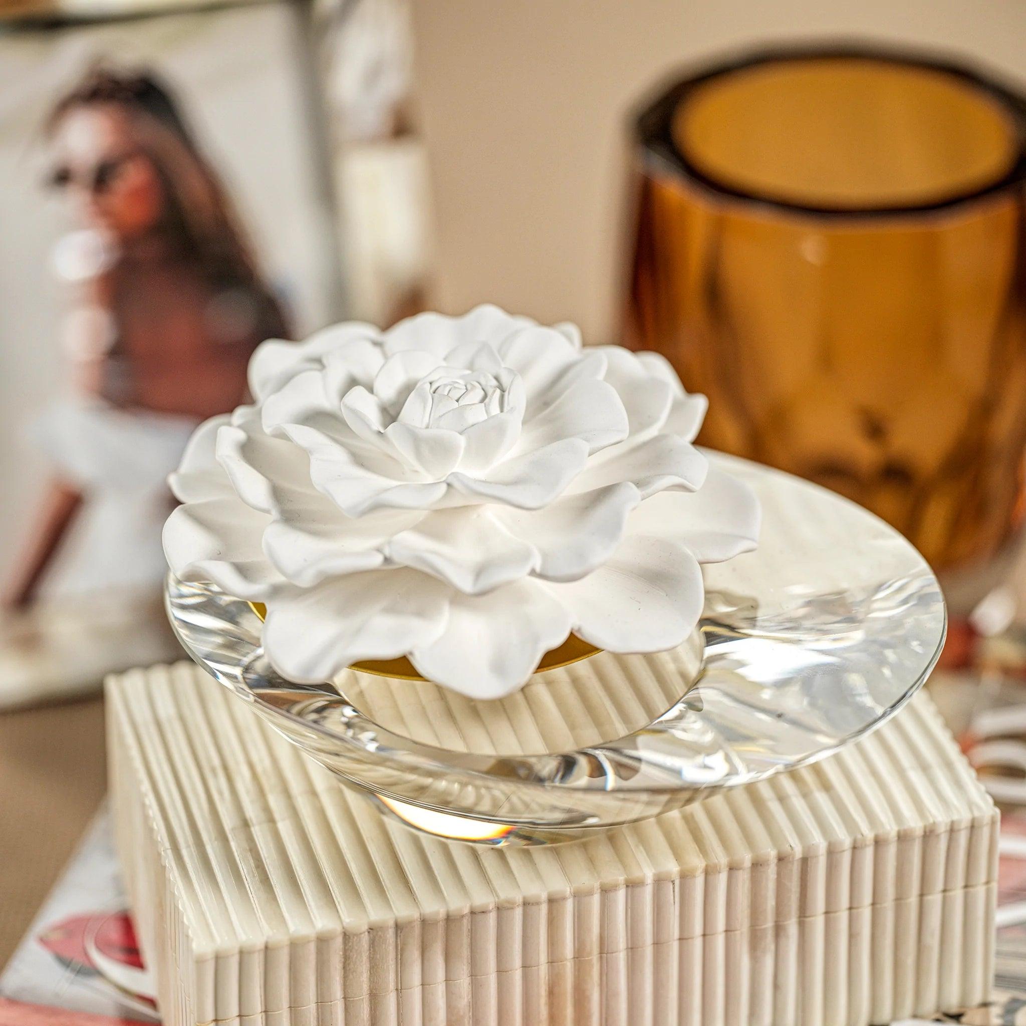 Dream Porcelain Diffuser - Crystal Edition - Elegant Linen