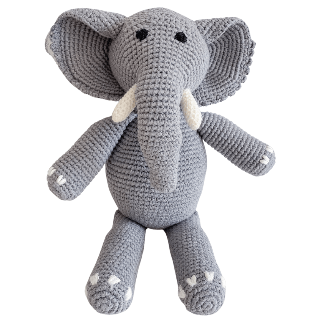 Elephant Stuffed Animal Toy - Elegant Linen