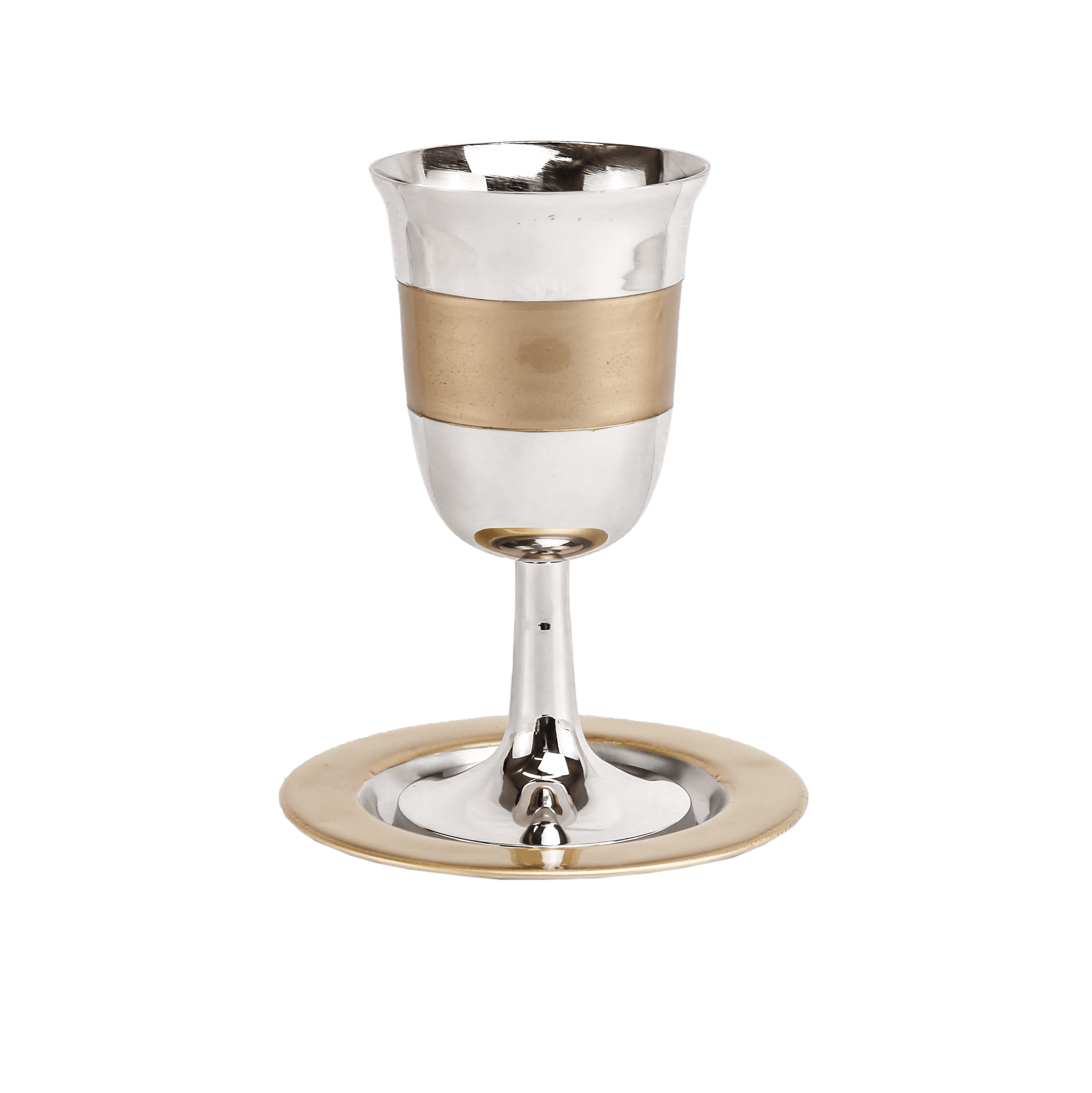 Enamel Kiddush Cup with Saucer - Elegant Linen