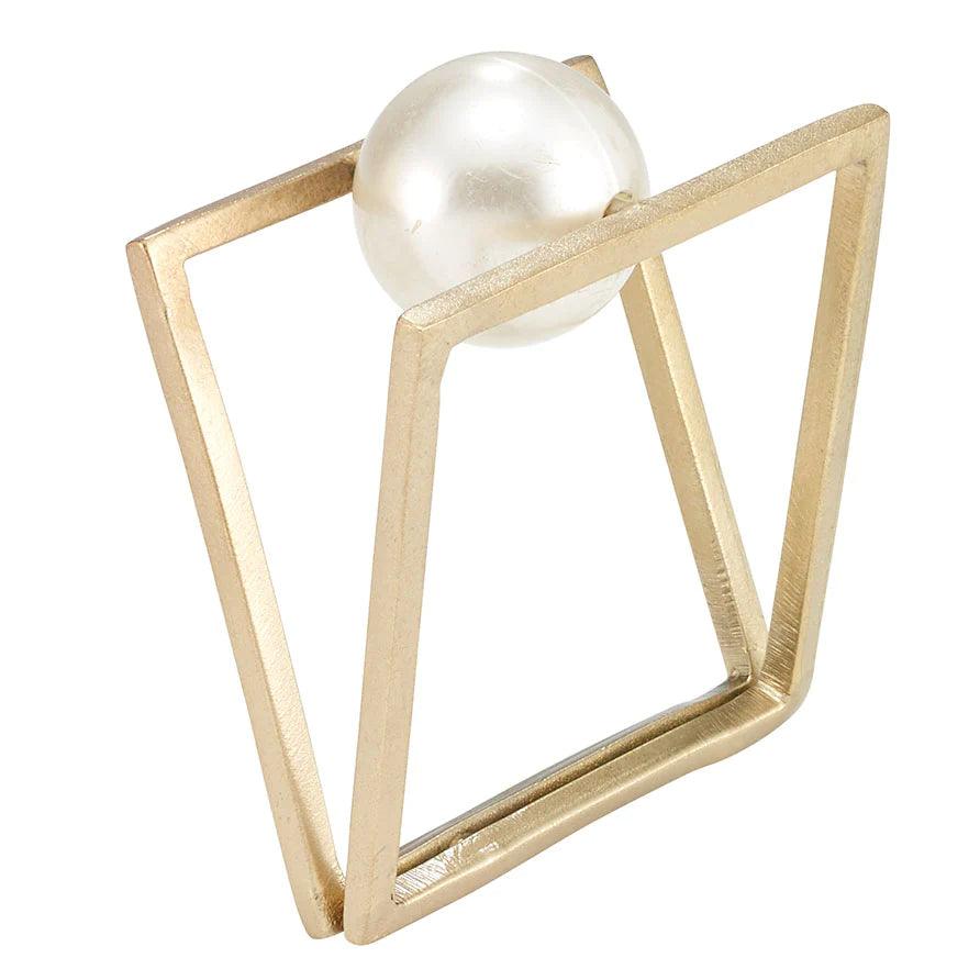 Floating Pearl Napkin Ring - Elegant Linen