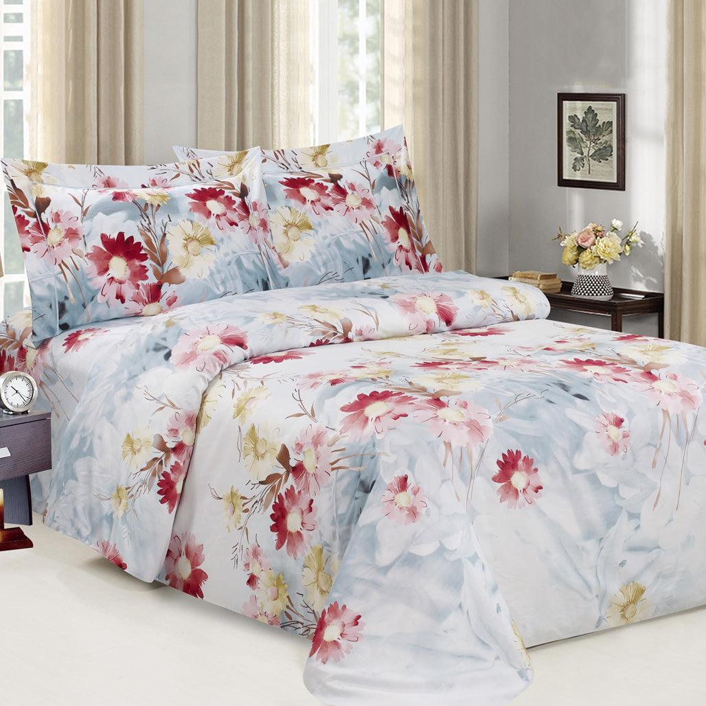 French Blossom 8 Piece Bedding Set - Elegant Linen