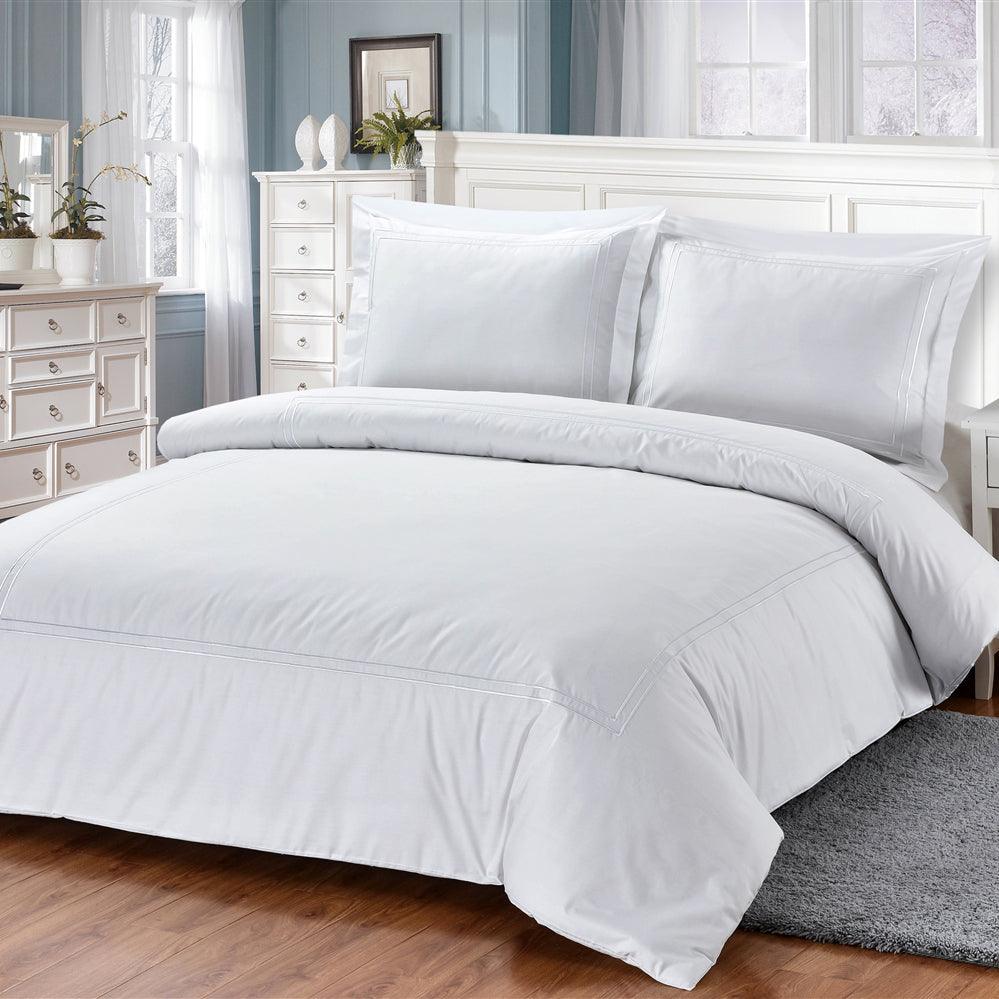 French Hotel White 8 Piece Bedding Set - Elegant Linen