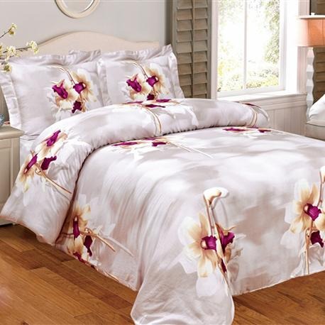 French Lilies 8 Piece Bedding Set - Elegant Linen