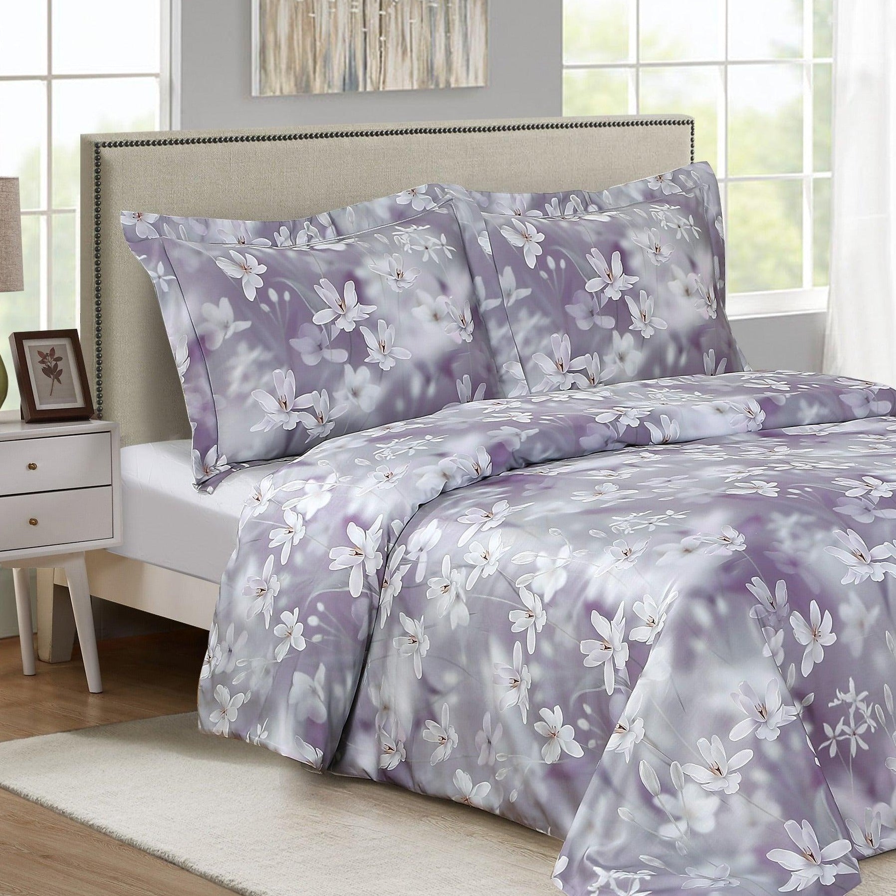 French Orchid 8 Piece Bedding Set - Elegant Linen