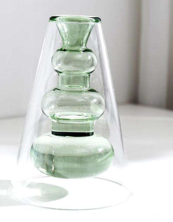 Green Bud Vase - Elegant Linen