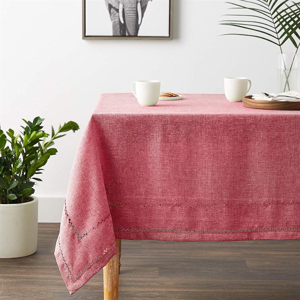 Hemstitch Tablecloth - Elegant Linen
