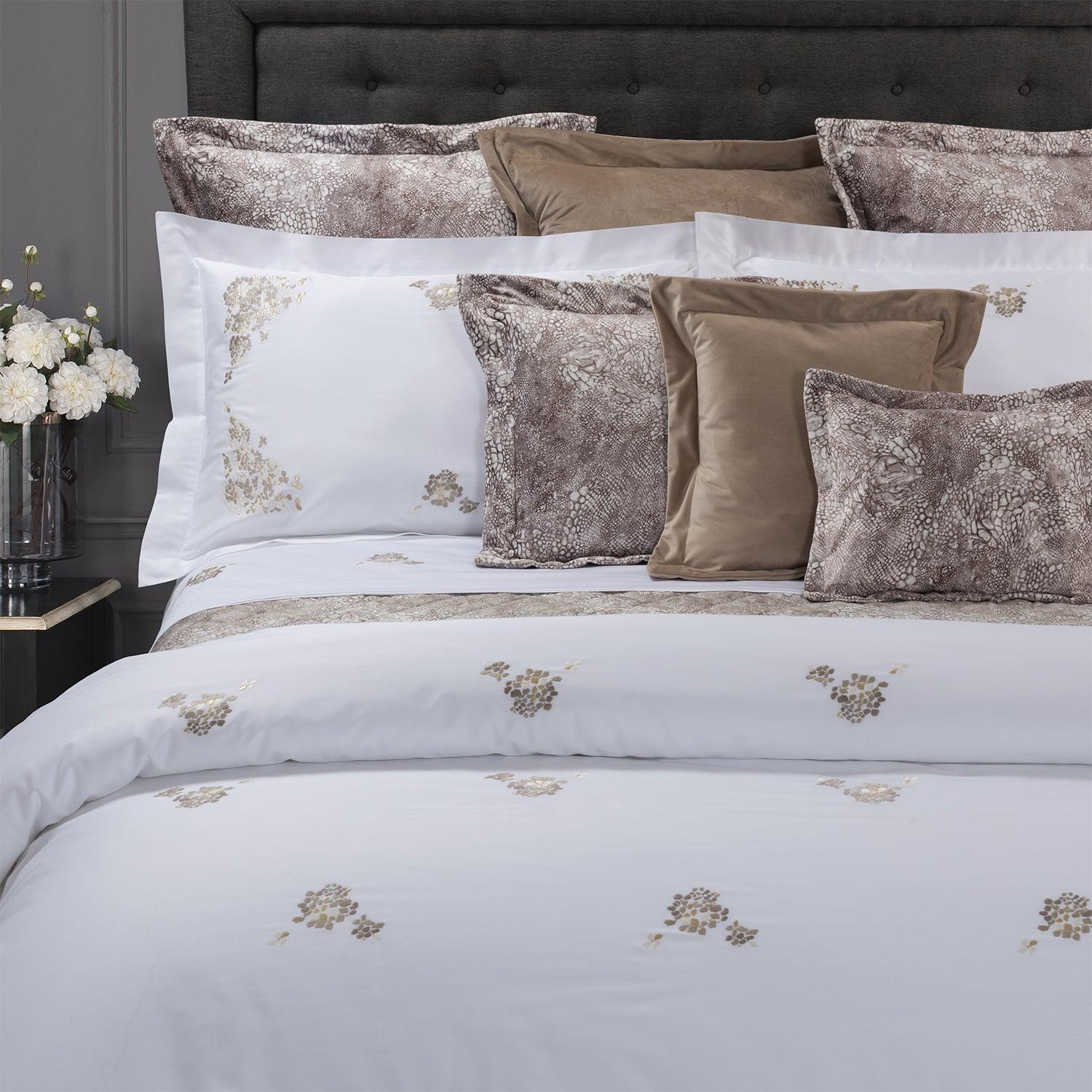 Ibla Embroidery 4 Piece Bedding Set - Elegant Linen