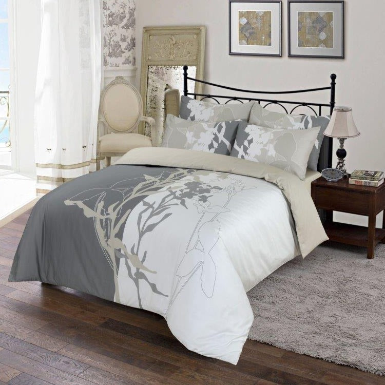 Ice Shadow 4 Piece Bedding Set - Elegant Linen