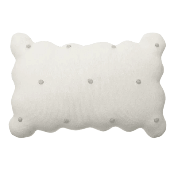 Knitted Cushion Biscuit - Elegant Linen