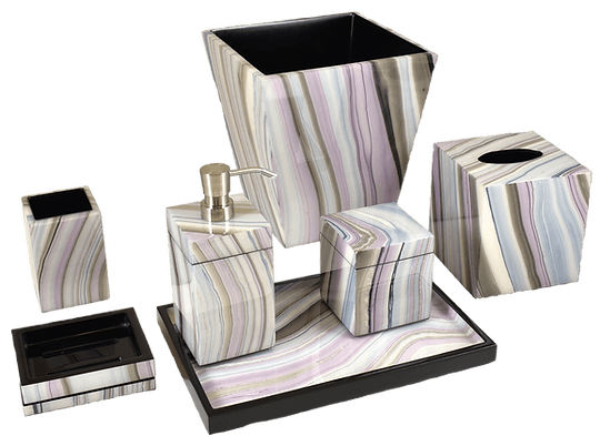 Lavender Bath Accessories - Elegant Linen