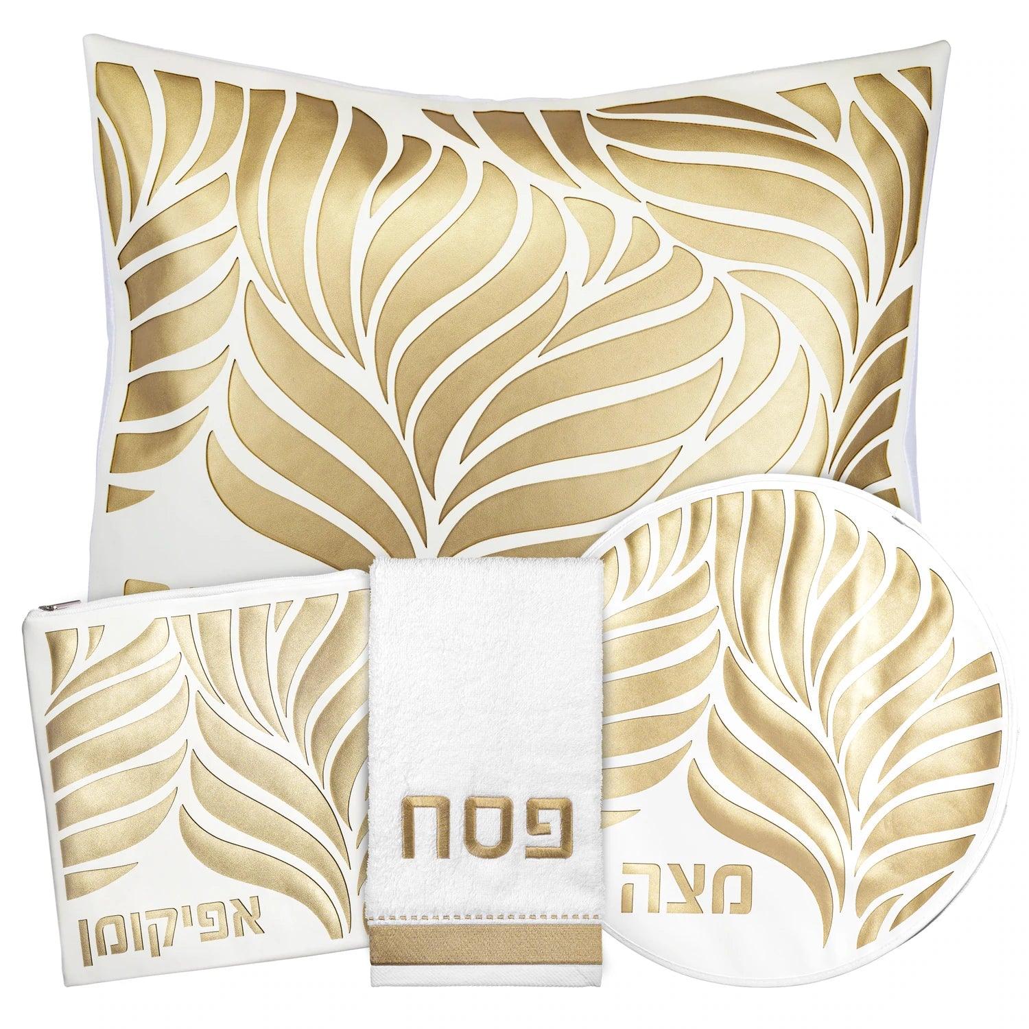 Leaf Laser Cut Pesach Set - Elegant Linen