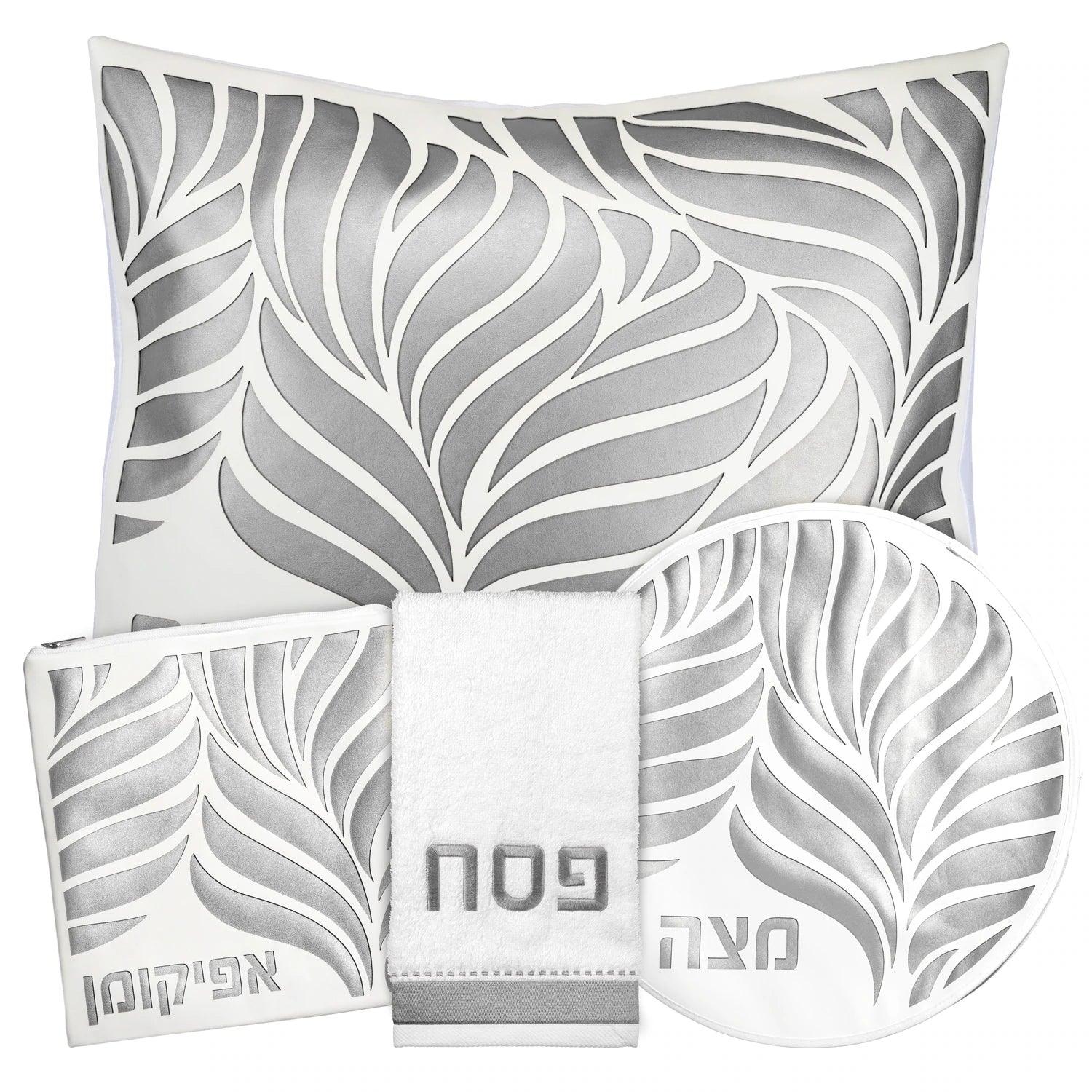 Leaf Laser Cut Pesach Set - Elegant Linen