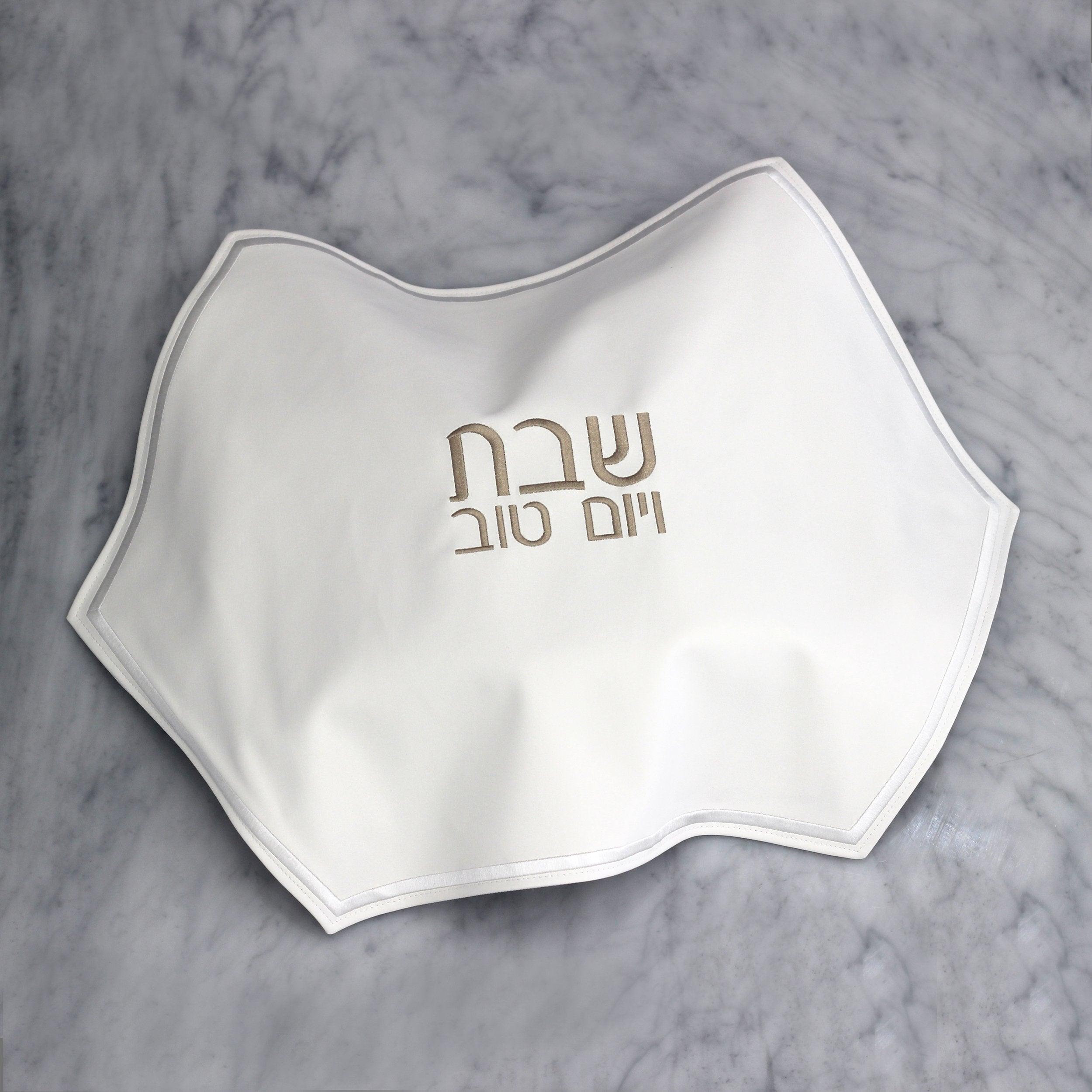 Leather Hexagon Challah Cover - Elegant Linen