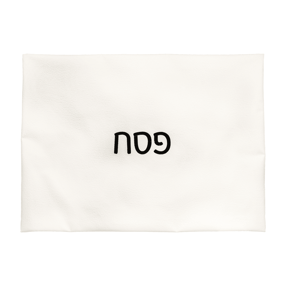Leatherette Pillow Case with Embroidery - Elegant Linen