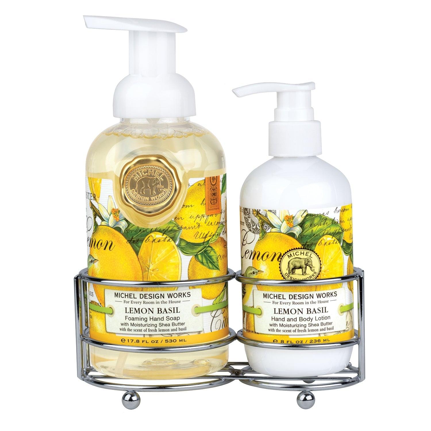 Lemon Basil Handcare Caddy - Elegant Linen