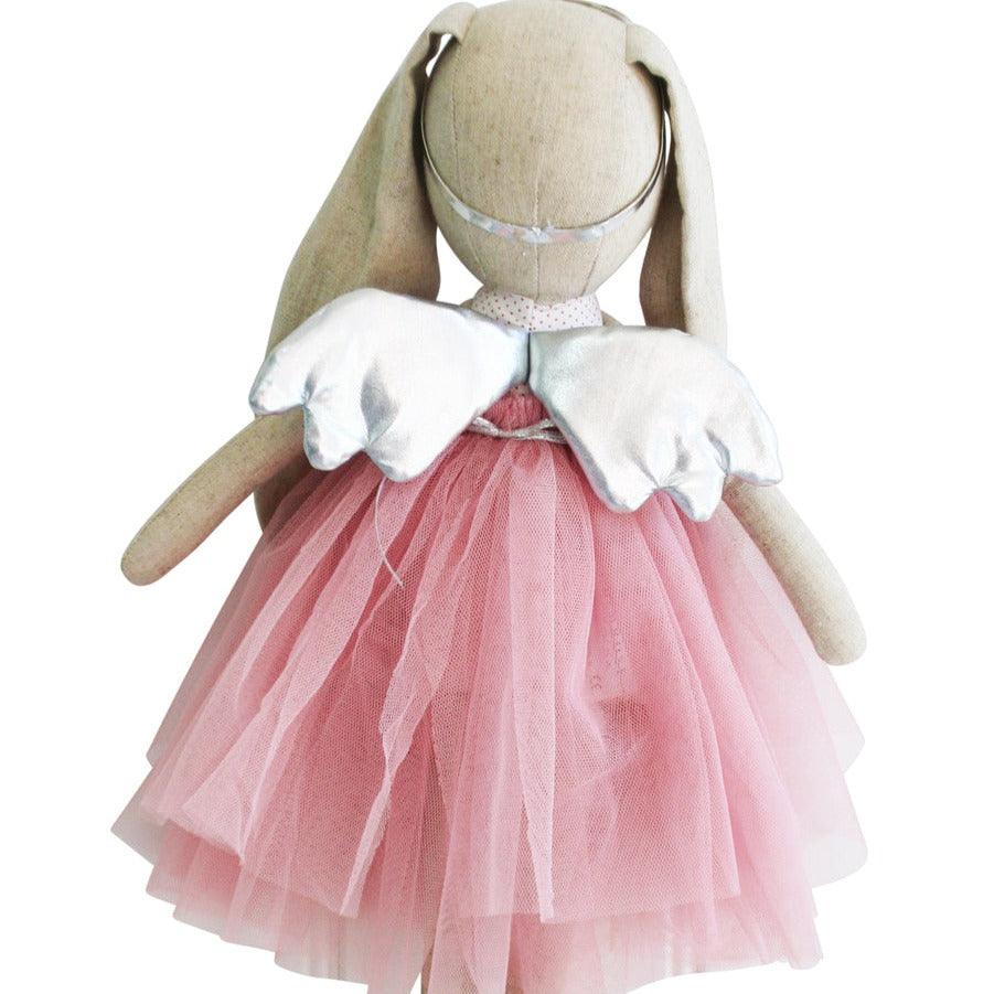 Linen Estelle Angel Bunny 50cm Blush - Elegant Linen
