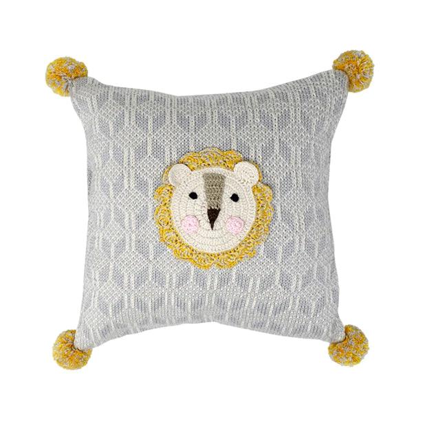 Lion 10" Pillow - Elegant Linen