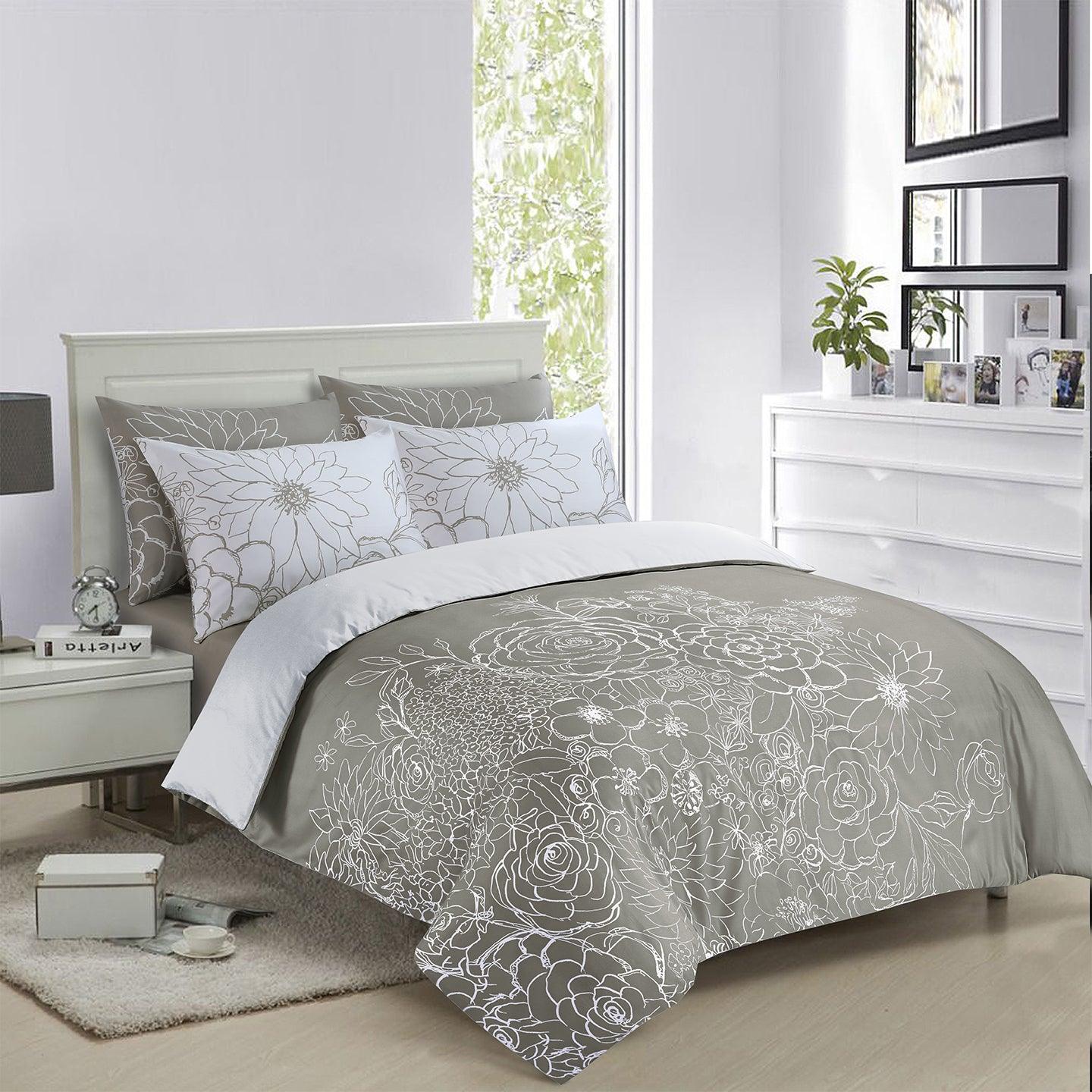 Lorabella Revisable 4 Piece Bedding Set - Elegant Linen