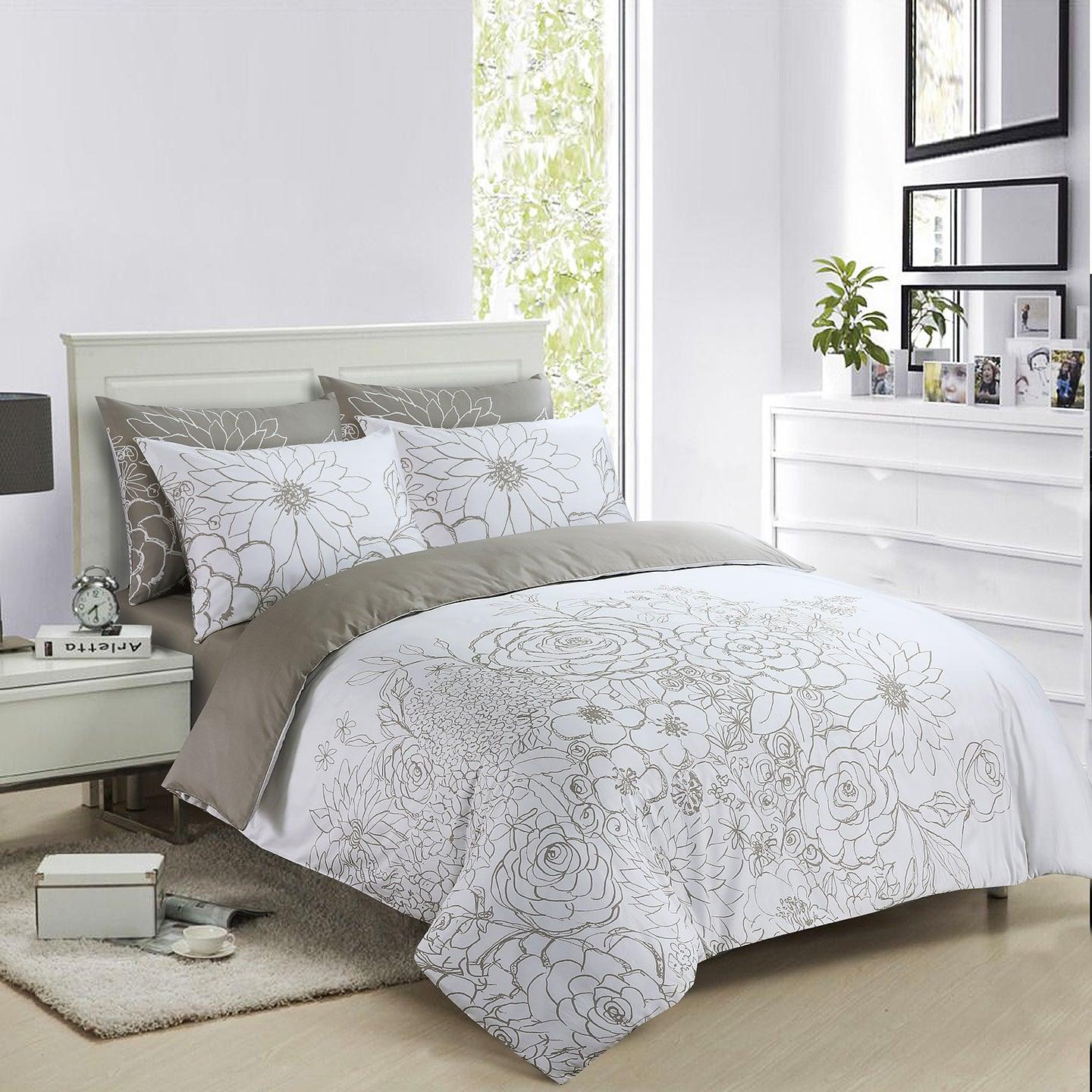 Lorabella Revisable 4 Piece Bedding Set - Elegant Linen
